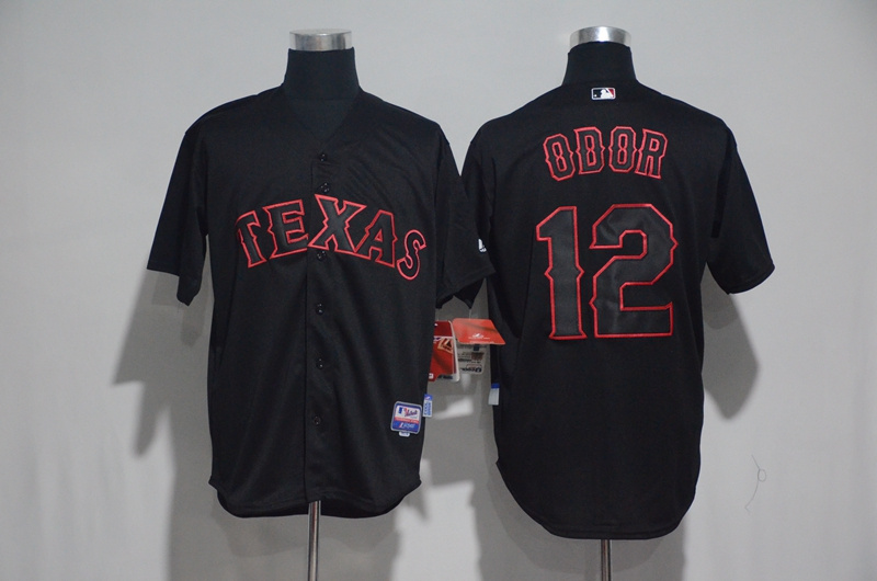 2017 MLB Texas Rangers #12 Odor Black Classic Jerseys->ncaa teams->NCAA Jersey